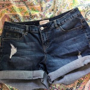altard state frayed hem ripped jean shorts